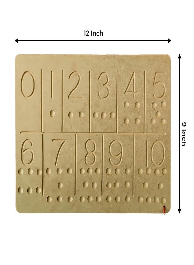 RCW Wooden Tracing Board for Kids Educational Learning Toys with Pencil Educational Alphabets Letter Slate Learning Writing Practice Board for Kids, Girls, Baby Number 0-10 (Set of 1) - Image 2